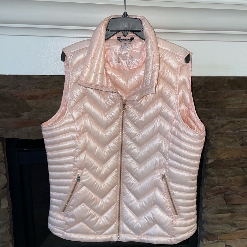 Calvin Klein Light Pink Quilted Vest XXL
